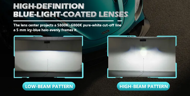 IATF-16949 1.8 Inch 30W 1200lm Matrix Bi LED Projector Lens Light Triple-Direct Spot Lens Auto Matrix LED Module LED Headlight