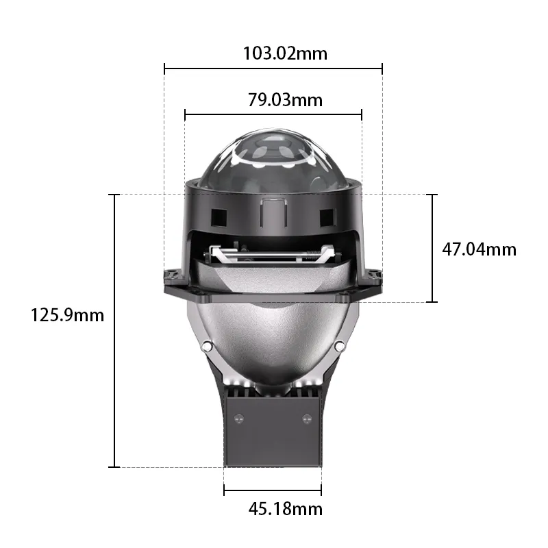 Customized 55W High Beam 45W Low Beam Biled Projector Lens 3 Inch Headlight Double Cups Bi Led Projector Fog Light for Car