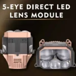 Premium 55W/85W 5 Eyes Direct LED LENS Module Double Reflective Cups Bifocal Lens Projector Car Led Headlight for Retrofit - Thumbnail