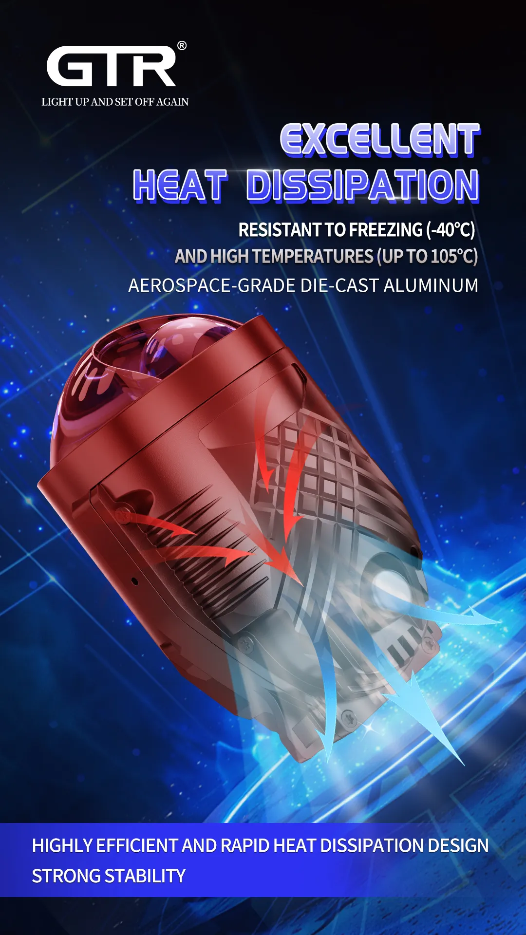 Customized 50W 12V 6+1 Chips Single Color 5800K Bi LED Lens Projector Fog Lamp With Single Direct Laser for Vehicles