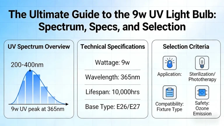 The Ultimate Guide to the 9w uv light bulb: Spectrum, Specs, and Selection