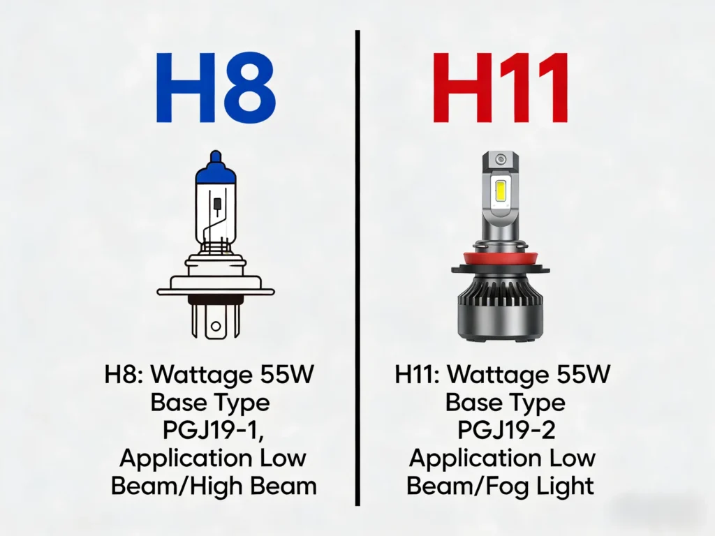 H8 vs H11 Comparison: A Master Guide for Automotive Lighting Upgrades