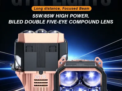 Premium 55W/85W 5 Eyes Direct LED LENS Module Double Reflective Cups Bifocal Lens Projector Car Led Headlight for Retrofit
