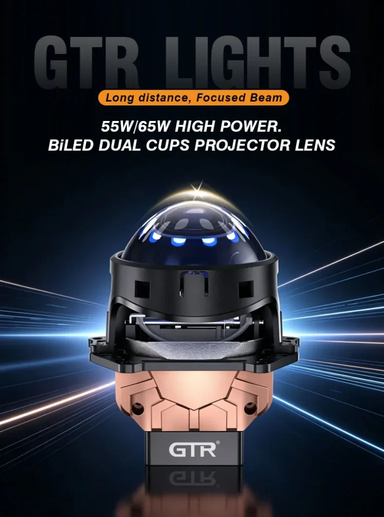 Premium 55W/65W Biled Projector Double Reflective Cups Bifocal Lens Projector Car Led Headlight for Retrofit